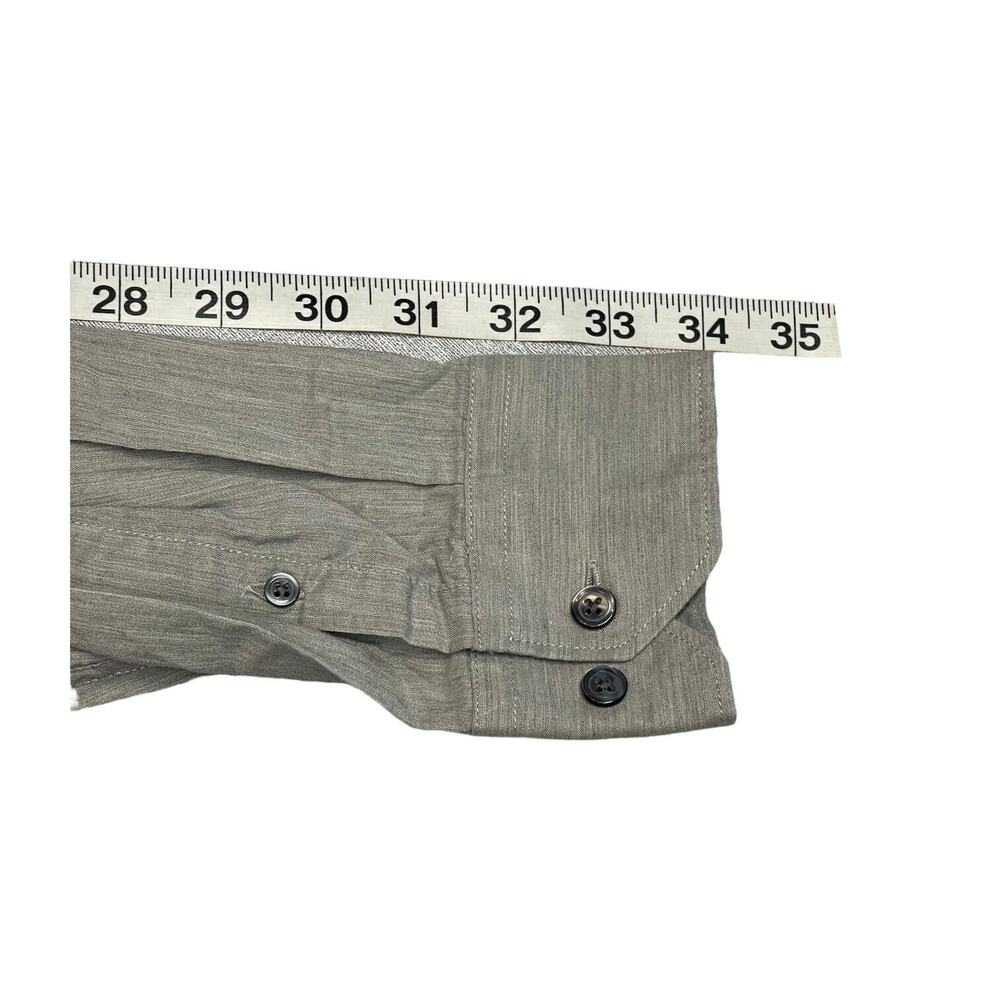 Marc Anthony Shirt Men's Medium Gray 100% Cotton Slim Fit Long Sleeve Button-Up - Picture 7 of 7